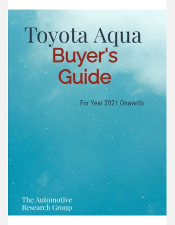 toyota aqua buyers guide (2021-present)